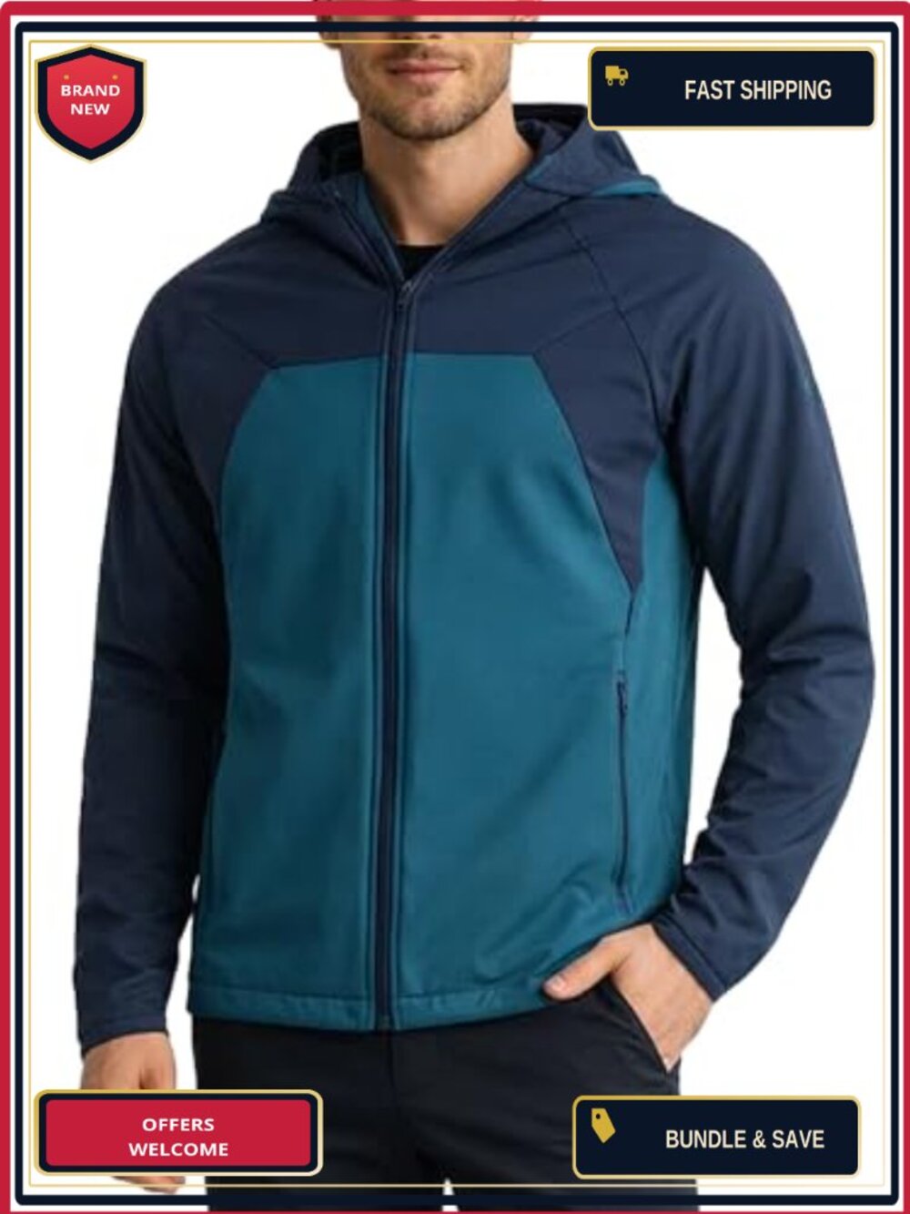 Men's Spyder Softshell Jacket Faux Fur Lined Wind Resistant Fleece
